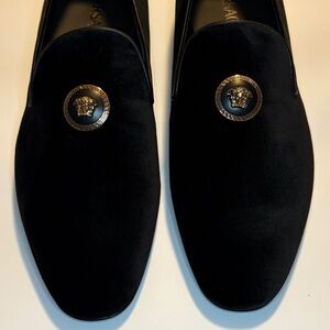 Versace Medusa Velvet Slippers
